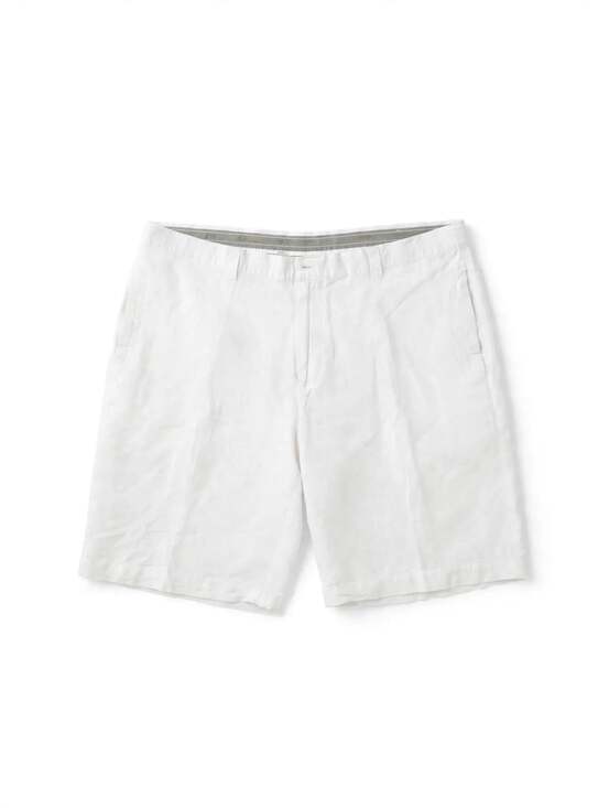Bohio Other - Bohio Men's White Linen-Cotton Blend Flat Front Shorts Size 40